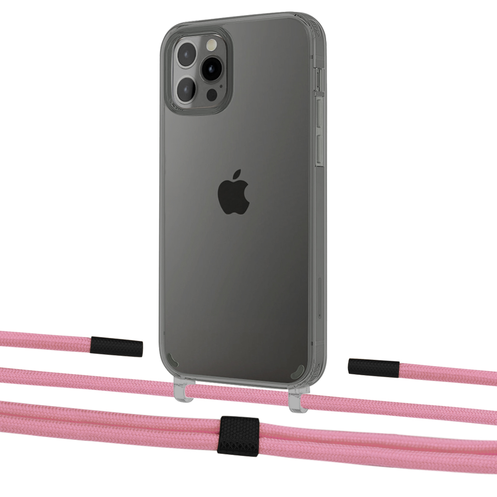 

Чехол Upex Crossbody Protection Case для iPhone 12 Pro Max Dark with Twine Coral and Fausset Matte Black