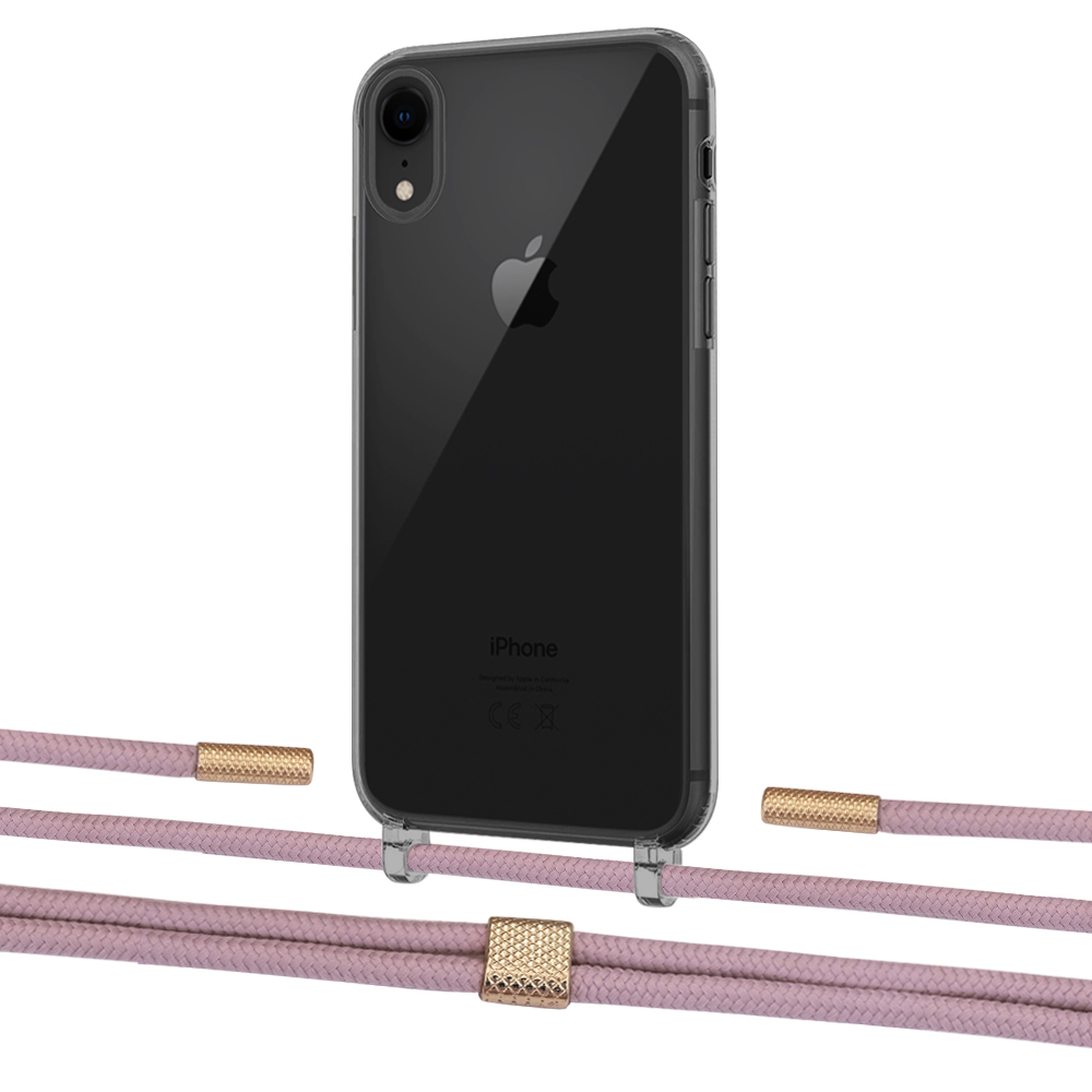 

Чехол Upex Crossbody Protection Case для iPhone XR Dark with Twine Rose Gold and Fausset Gold