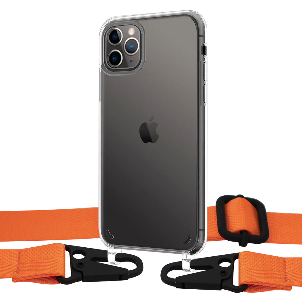 

Чехол Upex Crossbody Protection Case для iPhone 11 Pro Max Crystal with Harness Orange Flame