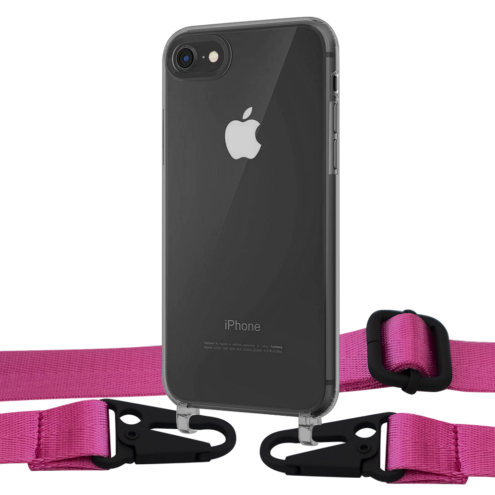 

Чехол Upex Crossbody Protection Case для iPhone SE 2020 | 8 | 7 Dark with Harness Magenta