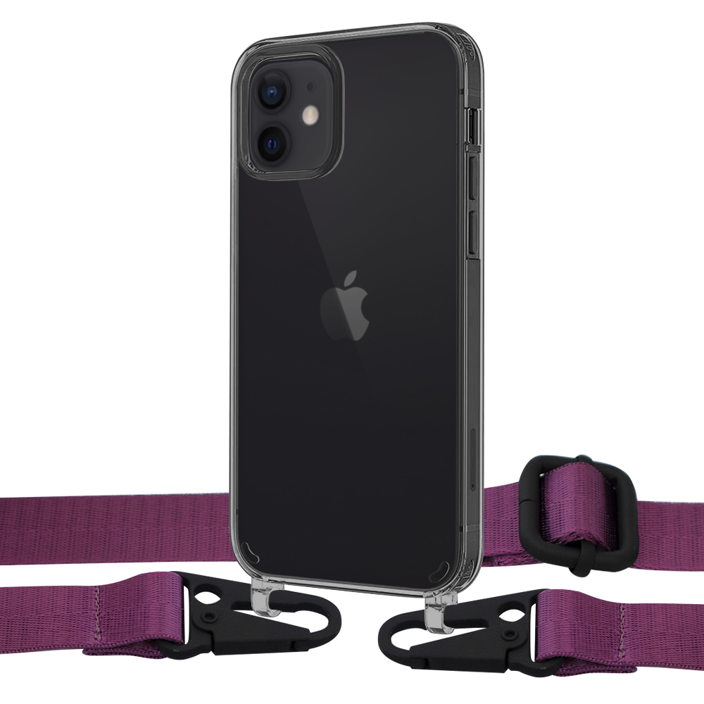 

Чехол Upex Crossbody Protection Case для iPhone 12 mini Dark with Harness Amethyst