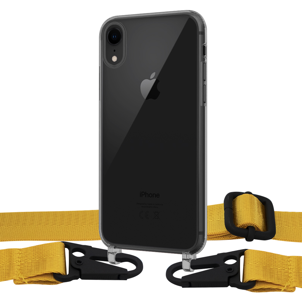 

Чехол Upex Crossbody Protection Case для iPhone XR Dark with Harness Pineapple