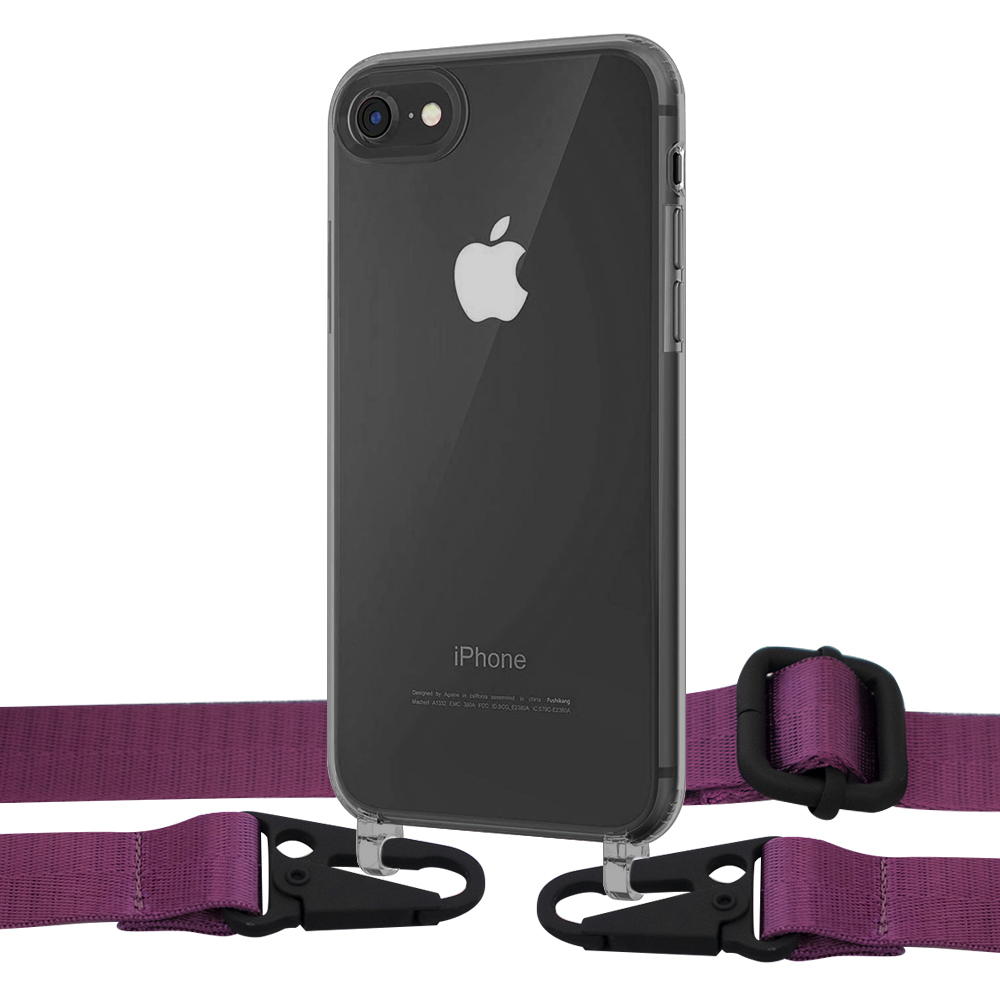 

Чехол Upex Crossbody Protection Case для iPhone SE 2020 | 8 | 7 Dark with Harness Amethyst
