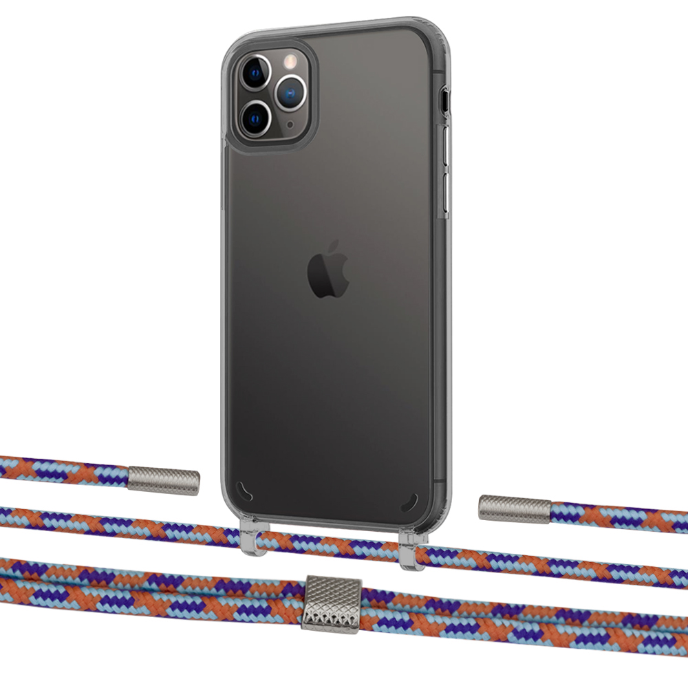 

Чехол Upex Crossbody Protection Case для iPhone 11 Pro Dark with Twine Blue Sunset and Fausset Silver