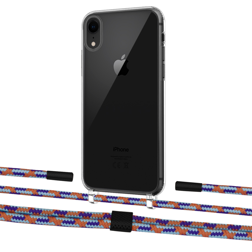 

Чехол Upex Crossbody Protection Case для iPhone XR Crystal with Twine Blue Sunset and Fausset Matte Black