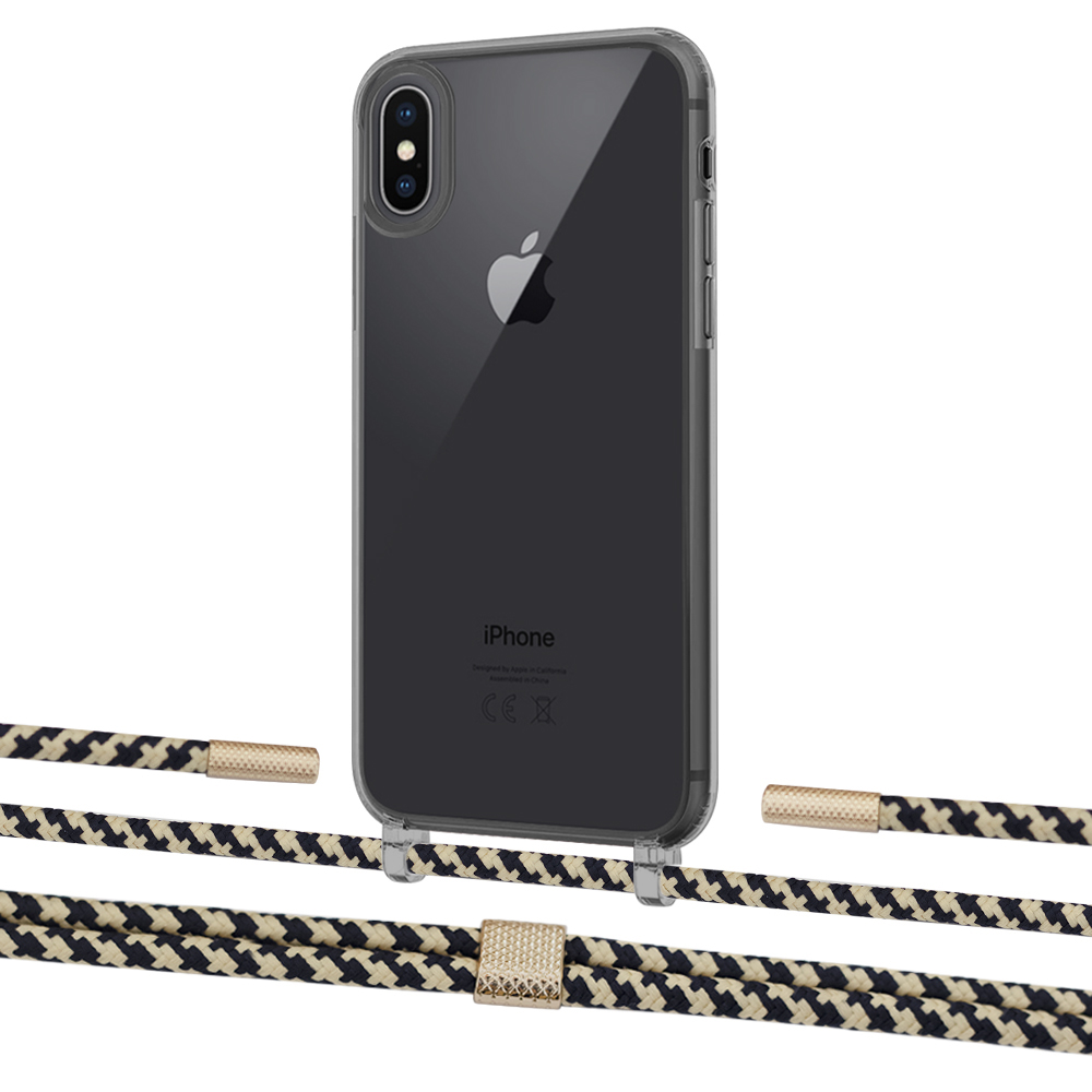 

Чехол Upex Crossbody Protection Case для iPhone XS Max Dark with Twine Copper and Fausset Gold