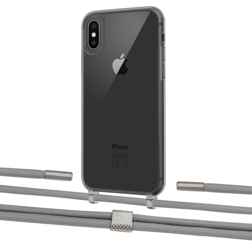 

Чехол Upex Crossbody Protection Case для iPhone XS Max Dark with Twine Gray and Fausset Silver