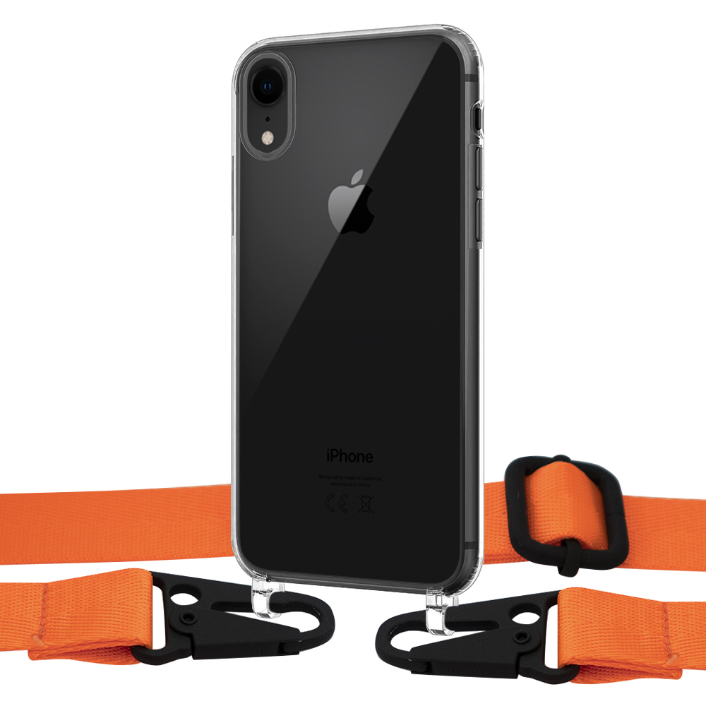 

Чехол Upex Crossbody Protection Case для iPhone XR Crystal with Harness Orange Flame