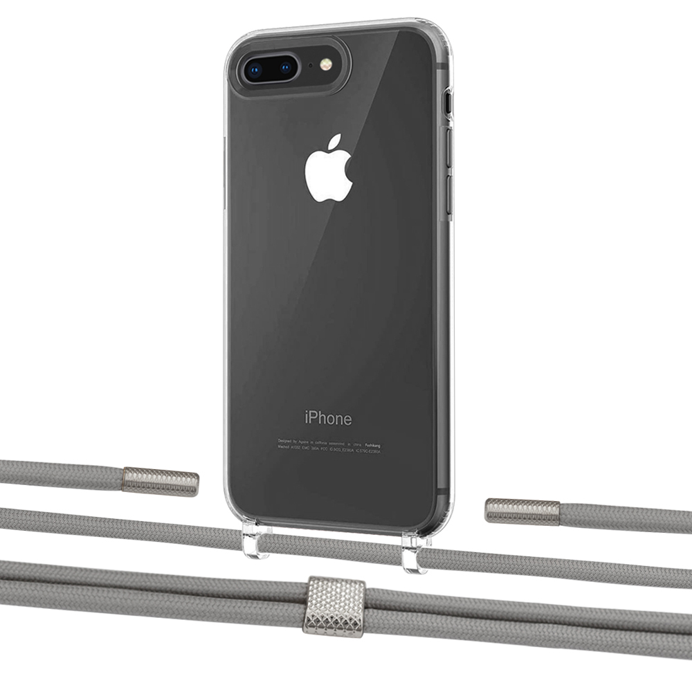 

Чехол Upex Crossbody Protection Case для iPhone 8 Plus | 7 Plus Crystal with Twine Gray and Fausset Silver