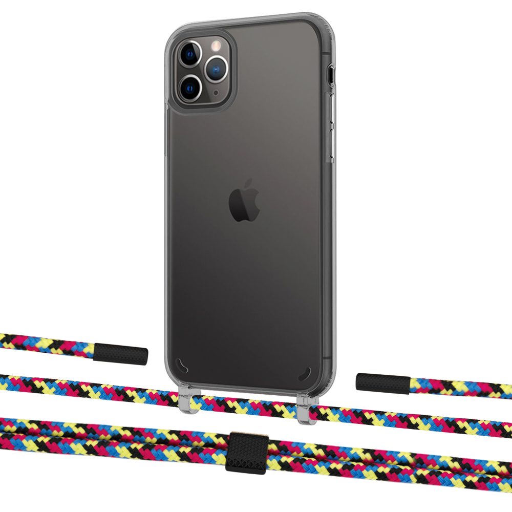

Чехол Upex Crossbody Protection Case для iPhone 11 Pro Dark with Twine Critical Camouflage and Fausset Matte Black