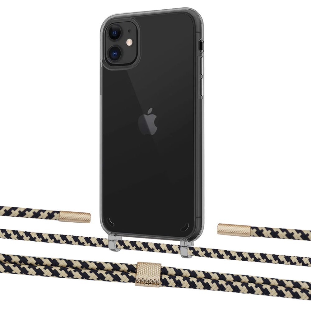 

Чехол Upex Crossbody Protection Case для iPhone 11 Dark with Twine Copper and Fausset Gold