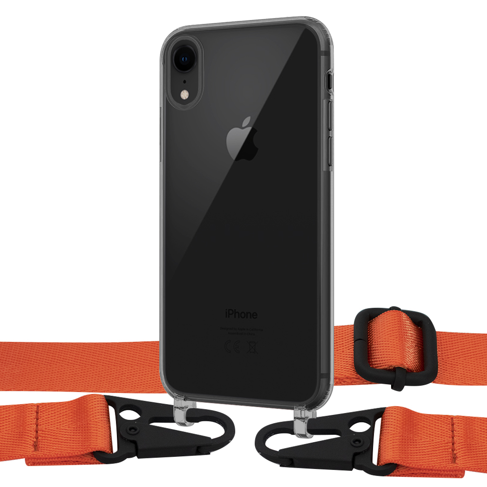 

Чехол Upex Crossbody Protection Case для iPhone XR Dark with Harness Kumquat