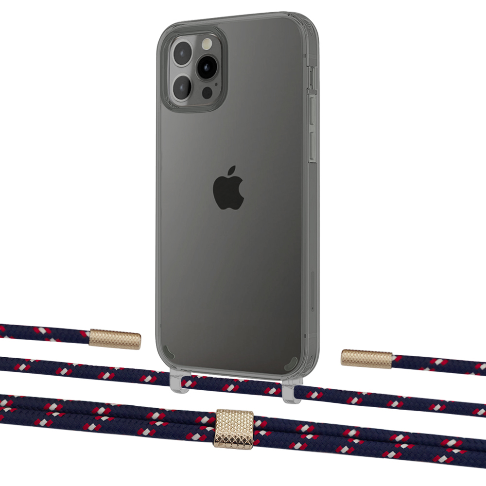 

Чехол Upex Crossbody Protection Case для iPhone 12 Pro Max Dark with Twine Blue Marine and Fausset Gold