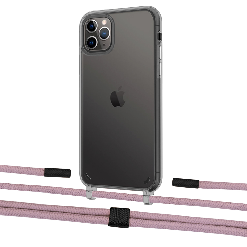 

Чехол Upex Crossbody Protection Case для iPhone 11 Pro Max Dark with Twine Rose Gold and Fausset Matte Black