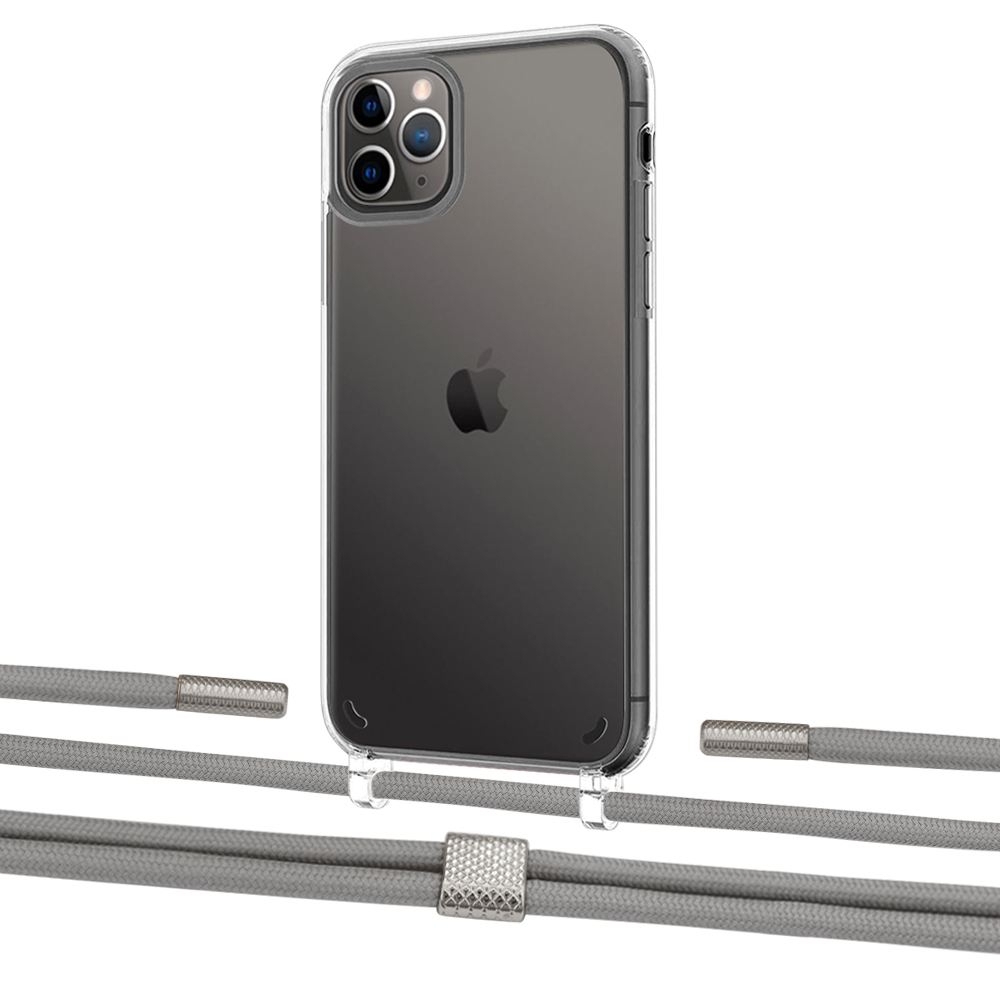 

Чехол Upex Crossbody Protection Case для iPhone 11 Pro Crystal with Twine Gray and Fausset Silver