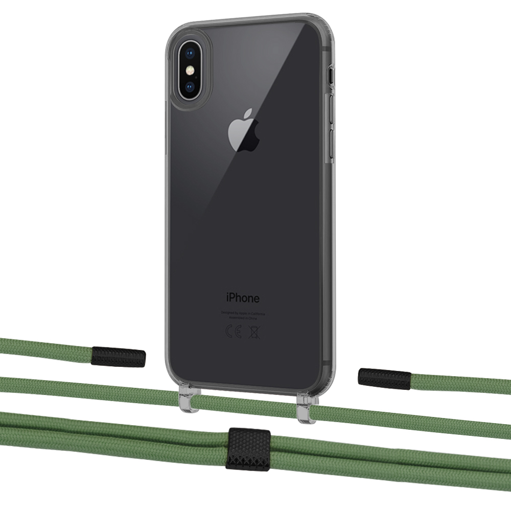 

Чехол Upex Crossbody Protection Case для iPhone XS | X Dark with Twine Mint and Fausset Matte Black