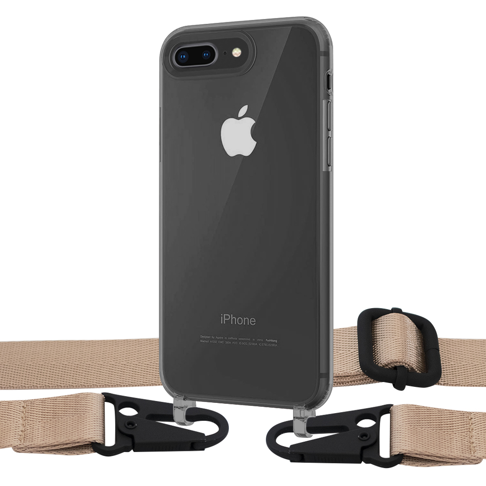 

Чехол Upex Crossbody Protection Case для iPhone 8 Plus | 7 Plus Dark with Harness Champagne