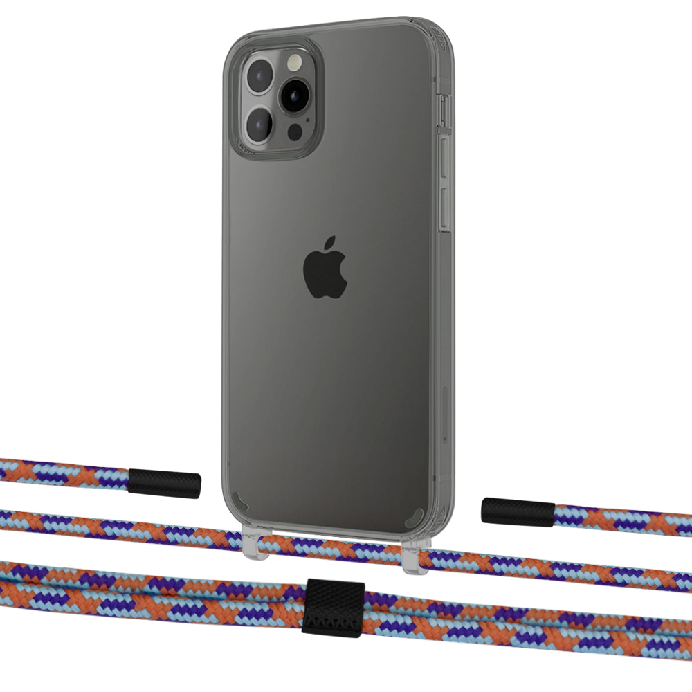 

Чехол Upex Crossbody Protection Case для iPhone 12 Pro Max Dark with Twine Blue Sunset and Fausset Matte Black