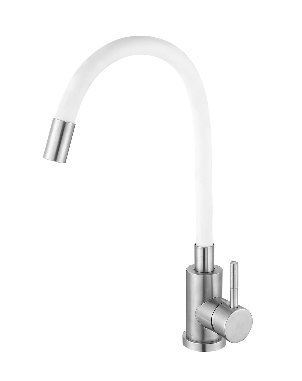 

Кухонный смеситель силиконовый белый гусак НЕРЖ. Ø35 WEZER EKO4X-01W 1/10