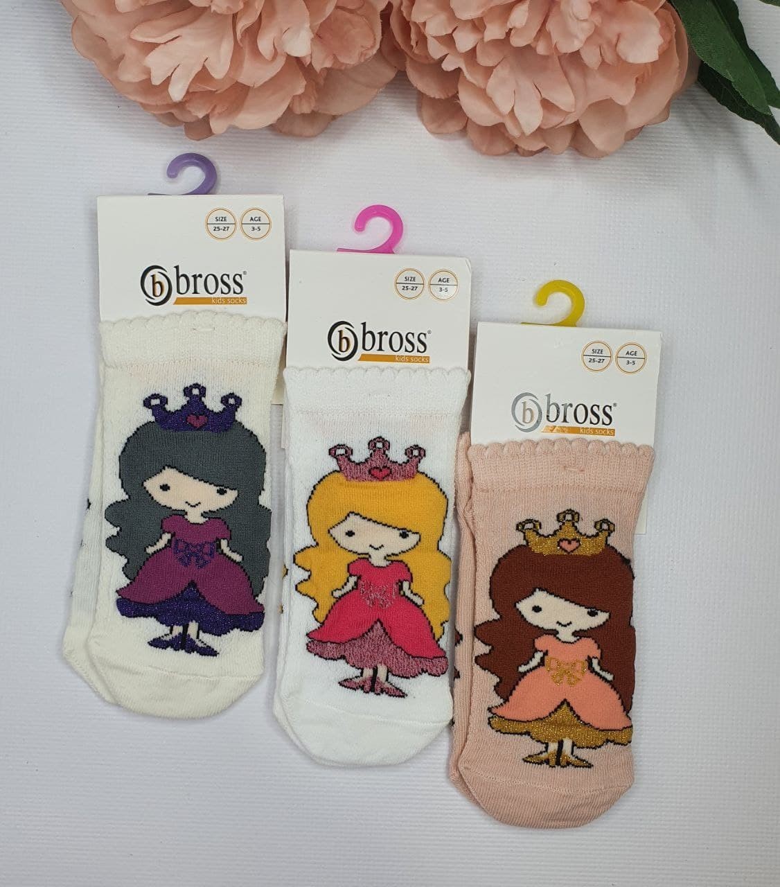 

Набор детских носков Bross 3-5 лет Princess (-18р) Белый/Бежевый/Молочный, Набор детских носков Bross 3-5 лет Princess (14-18р) Белый/Бежевый/Молочный