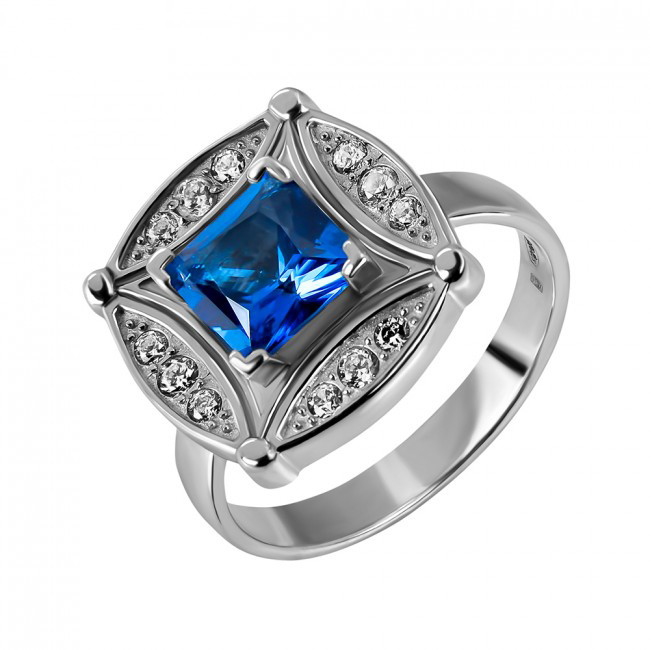 

Кольцо с синим топазом Swarovski Фелисия