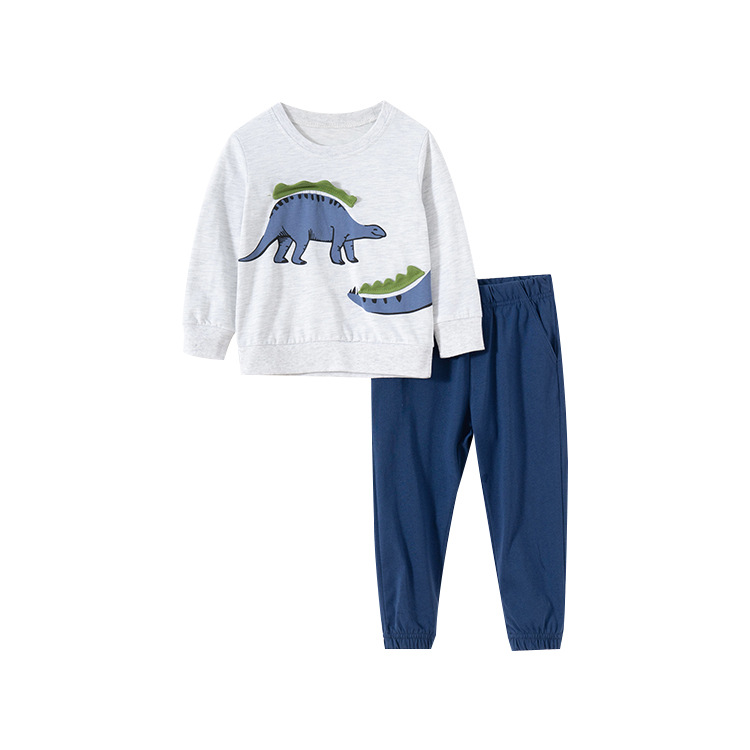 

Костюм детский 2 в 1 с рисунком динозавра серый Blue dino Berni Kids (140) Синий (59229)