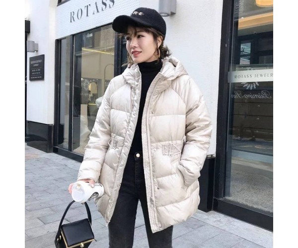 

Пуховик демисезонный средней длины triangle Modern Boutique молочный, one size ПУХ078