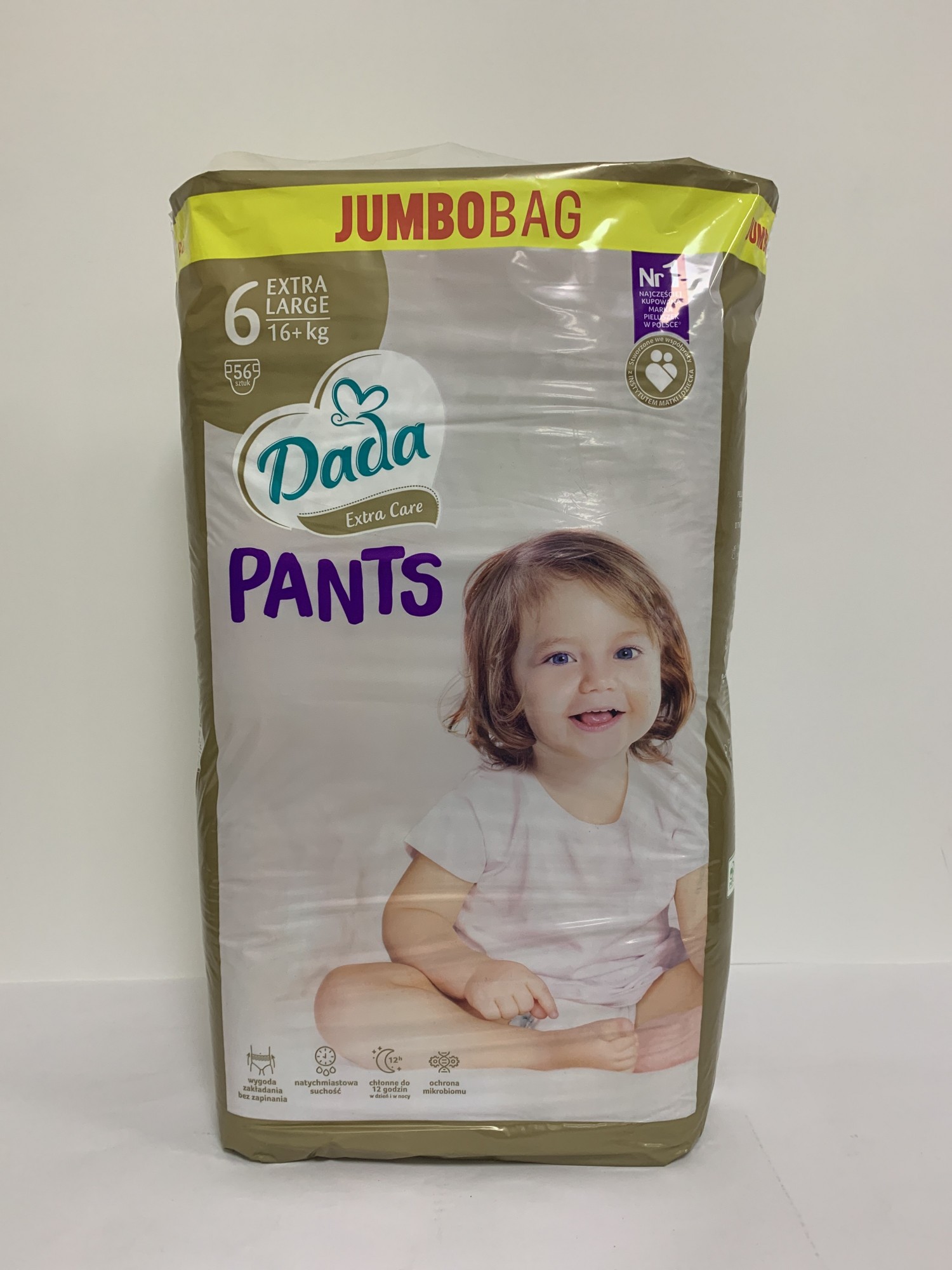 

Підгузники-трусики Dada extra care 6 розміру, 56 шт.,16+ кг.