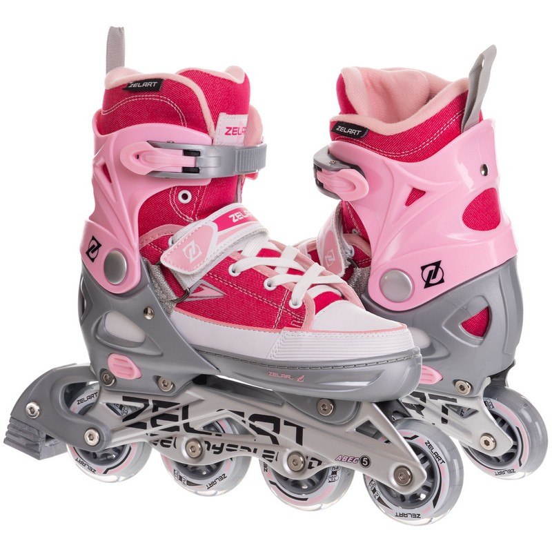 

Роликовые коньки раздвижные Zelart Roller My Go 2917 размер 33-36 Pink