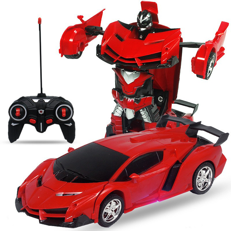 

Машинка трансформер на радиоуправлении Lamborghini Transformer Robot Car Автобот модель 1:18 Красная