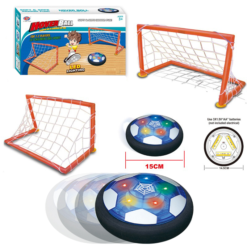 

Детский светящийся Аэрофутбольный мяч с воротами и сеткой HoverBall Домашний футбол