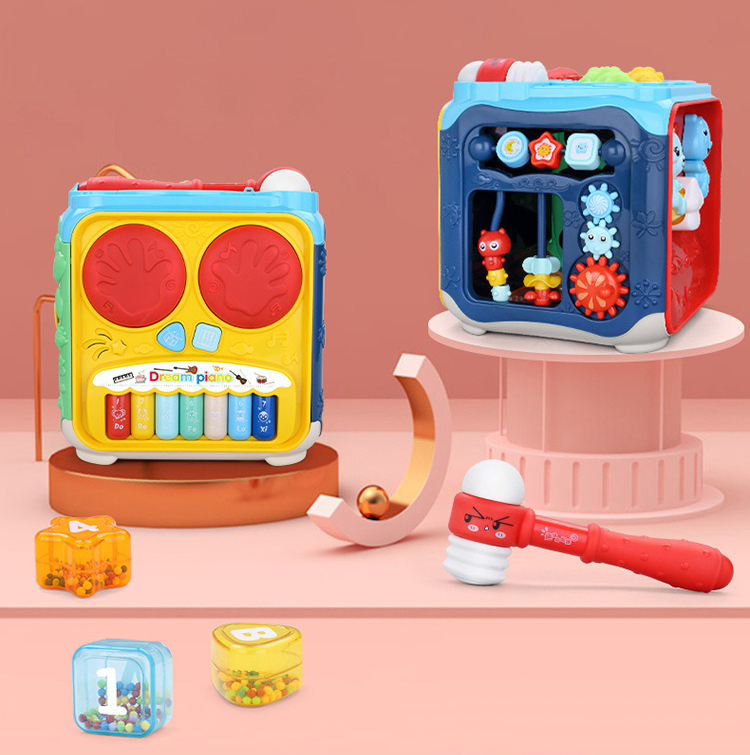 

Развивающий музыкальный куб для детей Wood toys Игровой центр со звуками животных