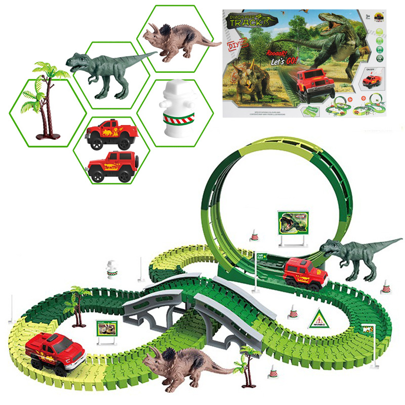 

Автотрек DIY Dinosaur Track 172 элементов со световым эффектом и мертвой петлёй 3.05 м