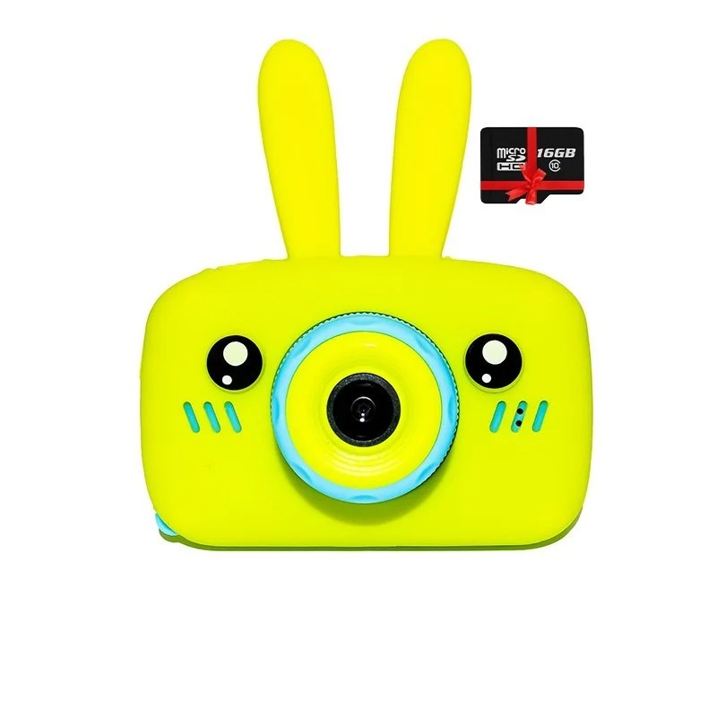 

Детская Фотокамера Kids Funny Camera 3.0 Pro Противоударный Фотоаппарат Full HD Желтый +подарок карта памяти 16Гб