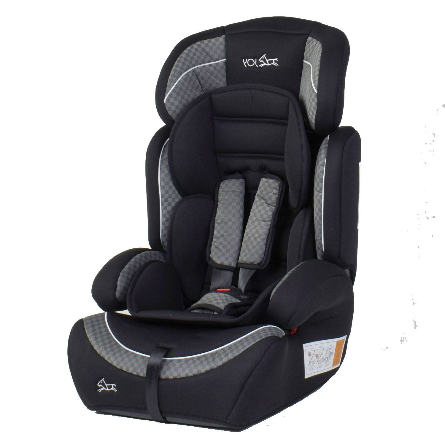 

Универсальное детское автокресло JOY 49779, группа 1/2/3, от 9 до 36 кг черно-серый