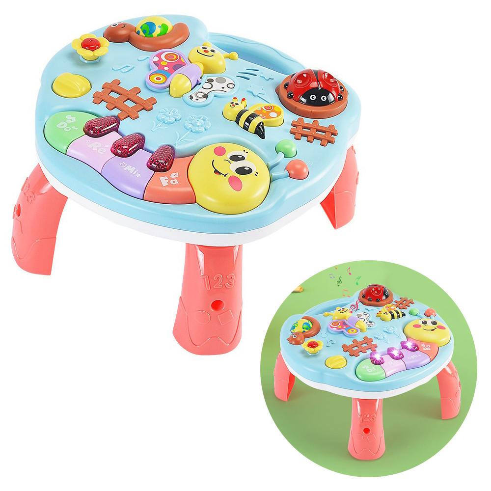 

Детский развивающий музыкальный игровой центр столик A Toys Пианино в виде Гусеницы со светозвуковыми эффектами