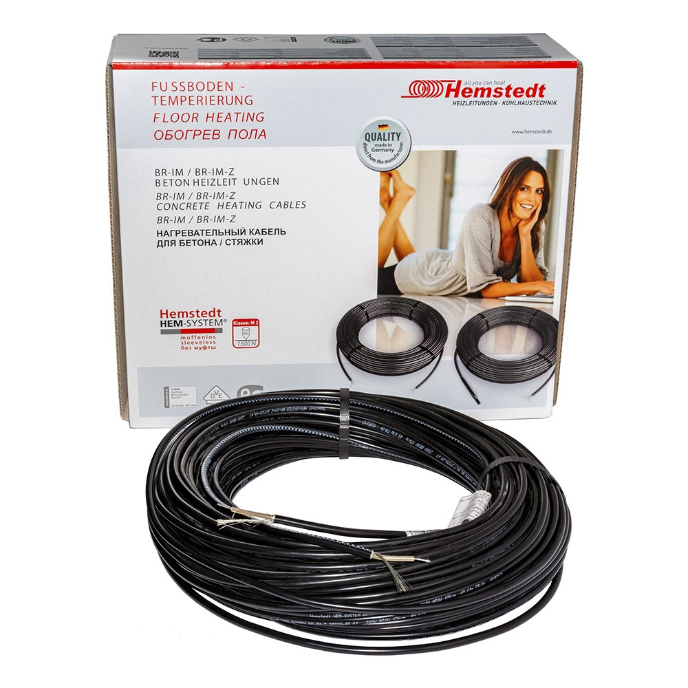 

Тепла підлога | Нагрівальний кабель Hemstedt BR-IM 17Вт/м 600Вт 34.7м 5.205м.кв
