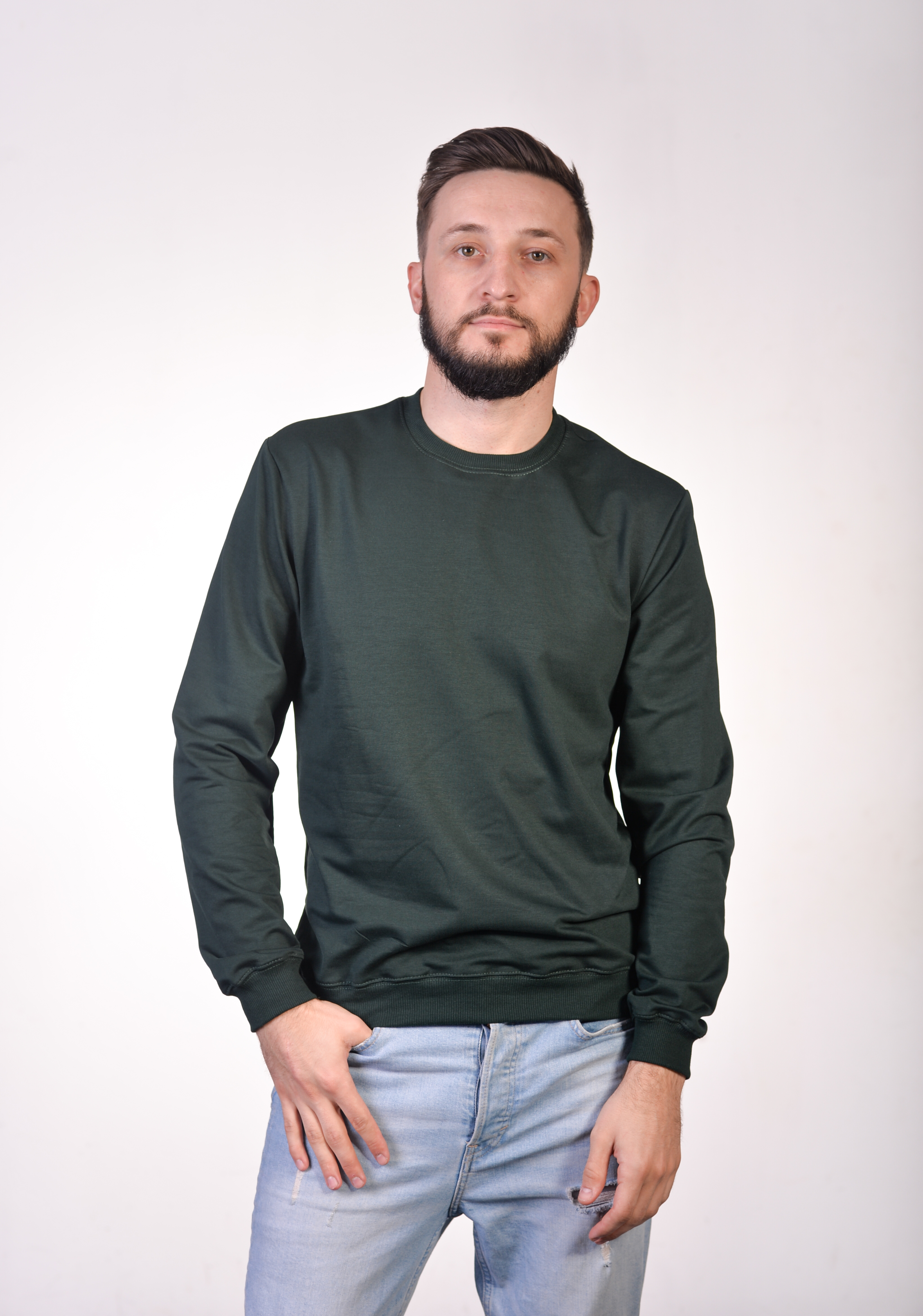 

Світшот чоловічий темно-зелений  Vudvud, Світшот чоловічий темно-зелений S Vudvud