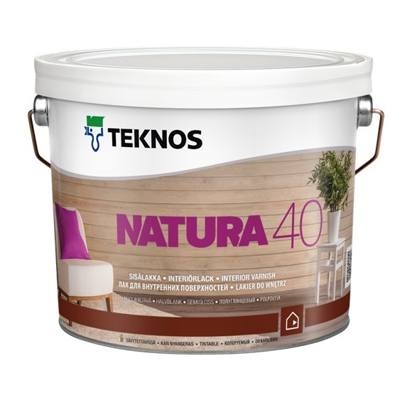 

Лак інтерєрний акриловий Teknos NATURA 40 півглянцевий 2,7л