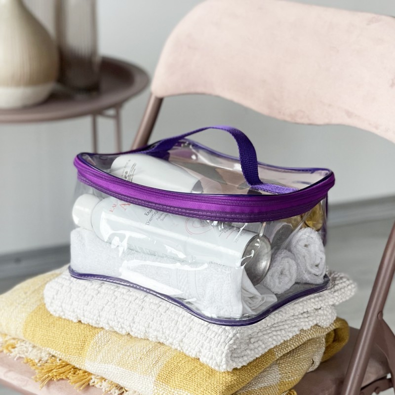 

Силиконовая косметичка Л - 26x19x13 см (Фиолетовый)
