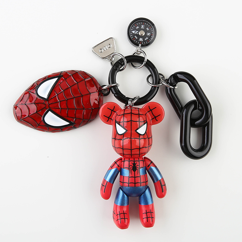 

Брелок (ключница) Bearbrick мишка Человек-паук с маской