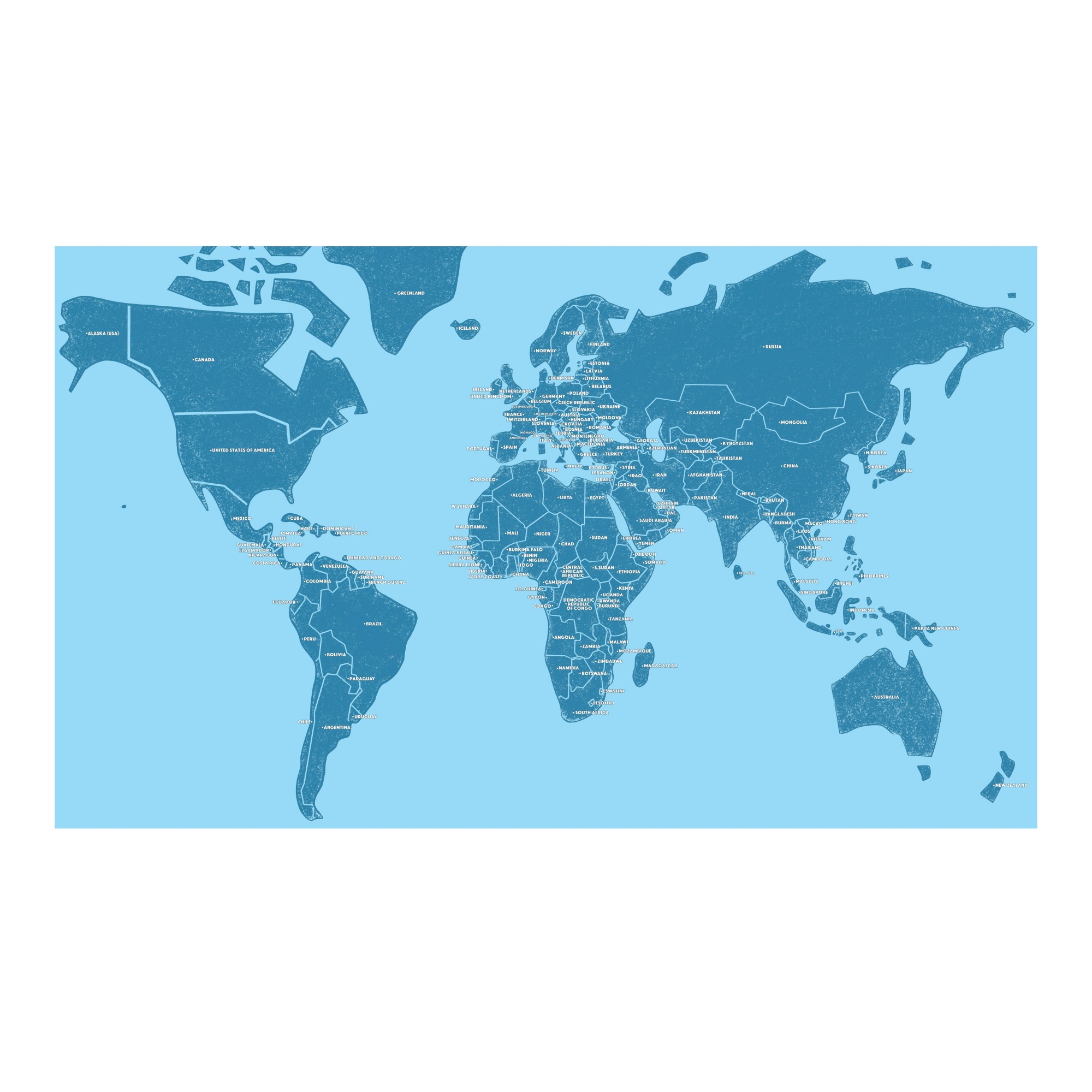 

Туристическая карта мира PinyoTravel WORLD Blue Standard 66 x 112 см