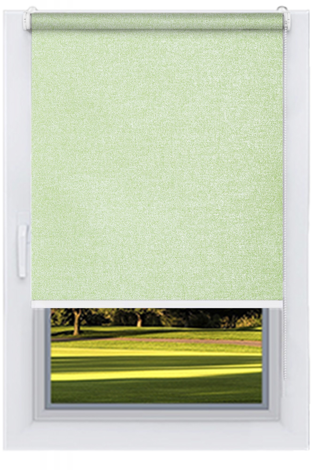 

Ролета тканевая DECOLUX 134х200 ЛЮМІНІС Ментол вал 19