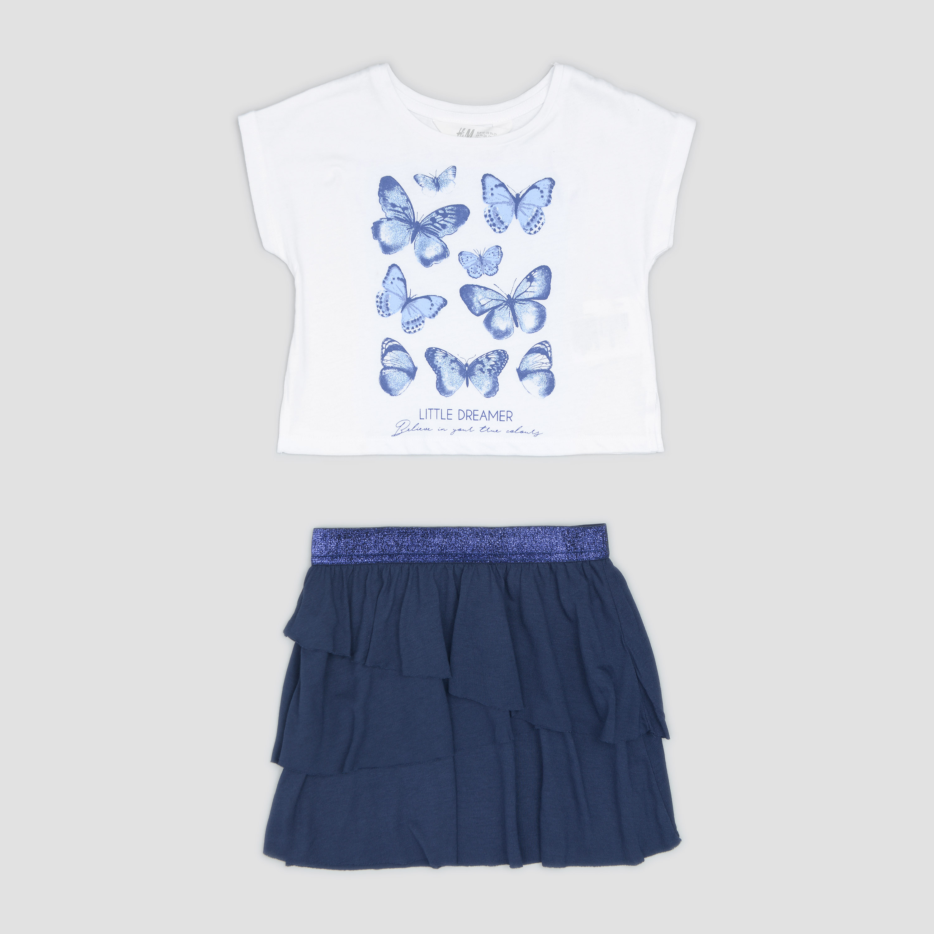 

Костюм (футболка + юбка) H&M 4799115 92 см Белый