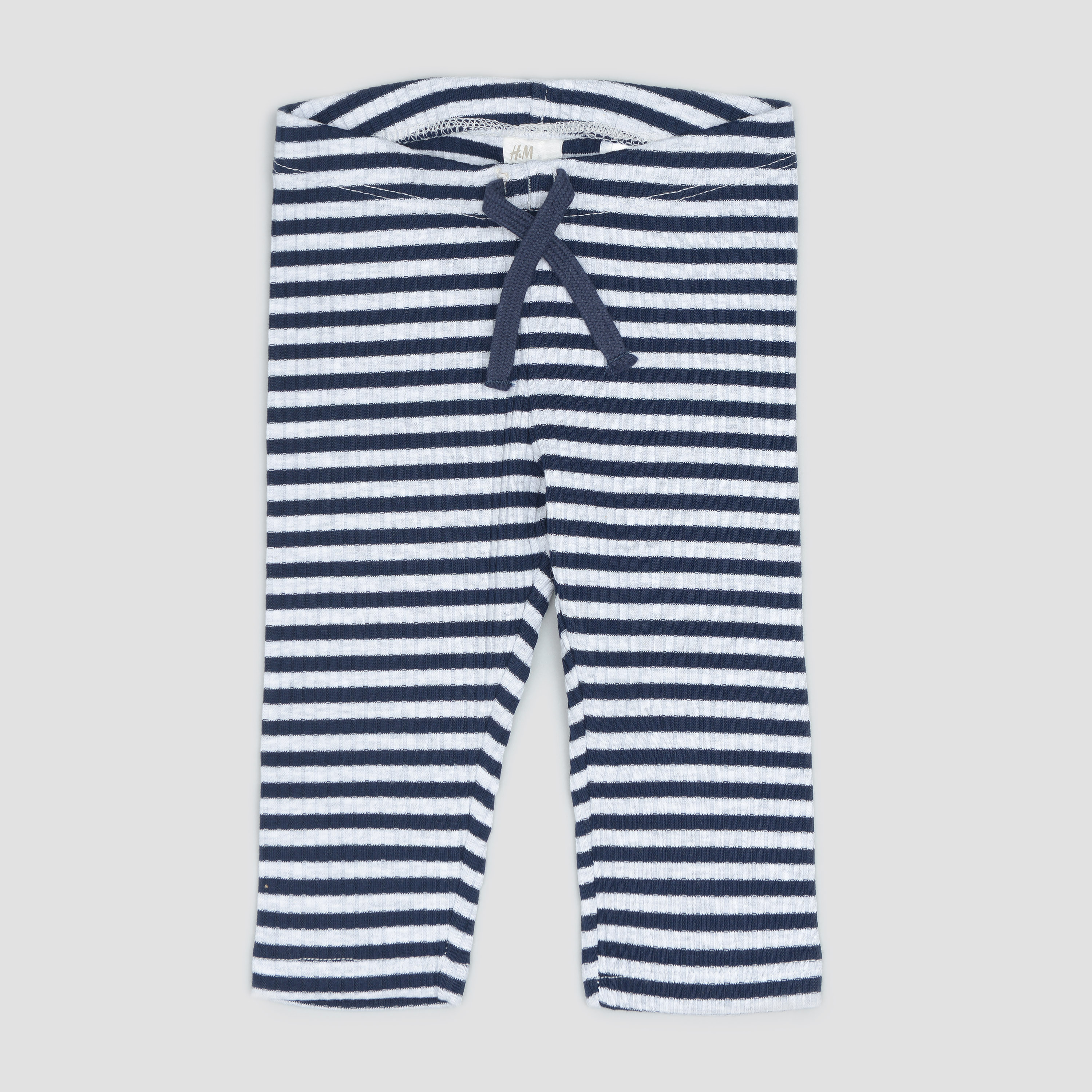 

Брюки H&M 5652417 62 см Бело-синие в полоску