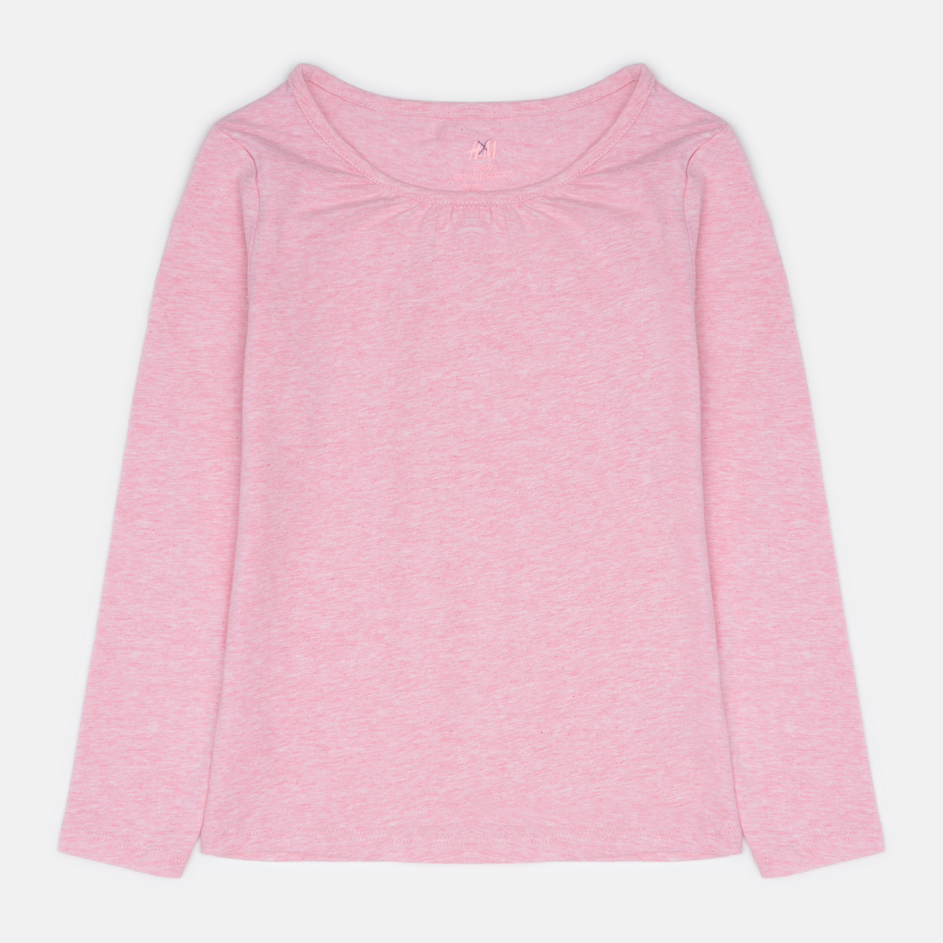 

Футболка с длинными рукавами H&M 7Z4337965 110-116 см Розовый меланж