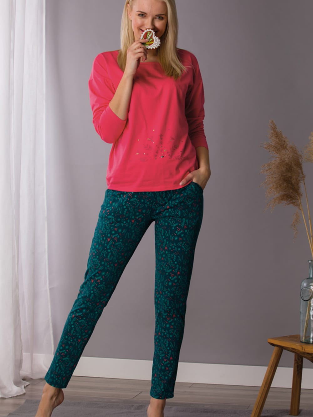 

Пижама Key LNS 708 B21 L Розовый/Зеленый