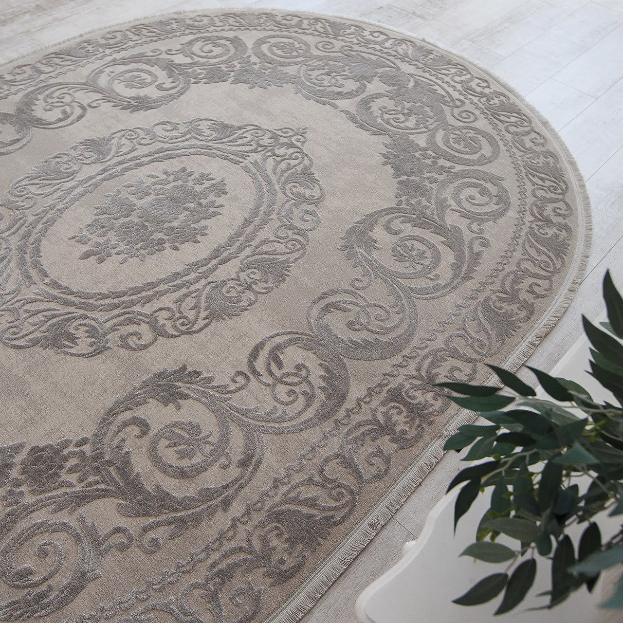 

Ковер T-Collection 886 Grey Овальный 80х150 см