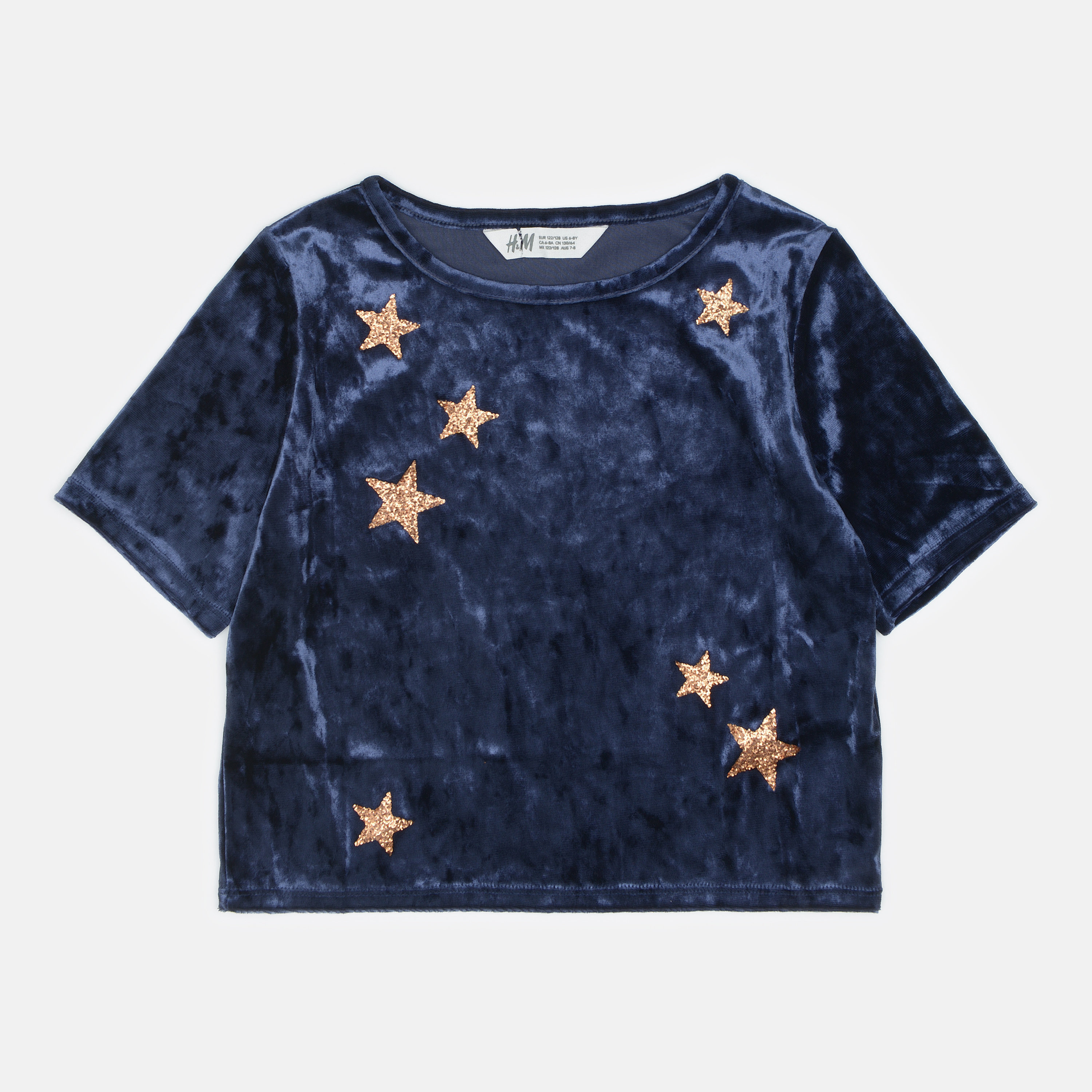 

Футболка H&M 5885086 122-128 см Темно-синяя