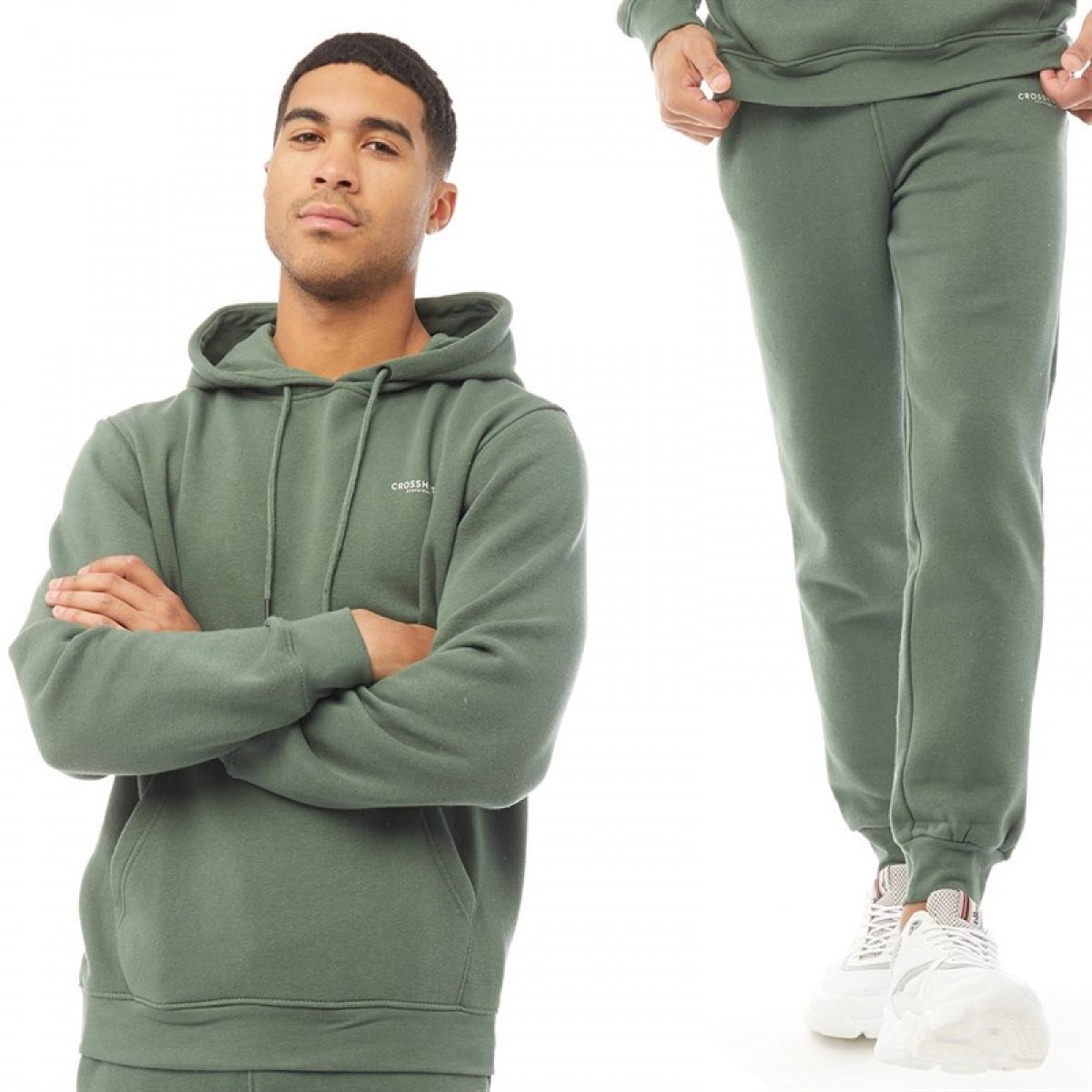 

Спортивный костюм Crosshatch Chelmere Hoodie And Joggers Set Dark Khaki Dark Khaki, XXL (52)